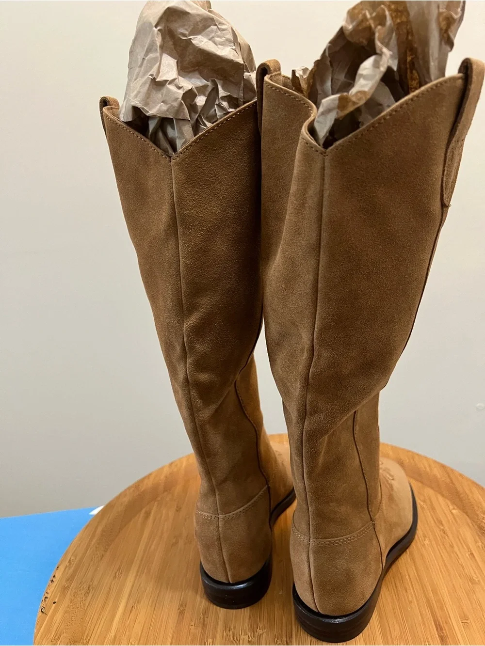 Linea Paolo Tracy pull-on Women’s Tall Suede Brown Boots Size 5Brand New No Box